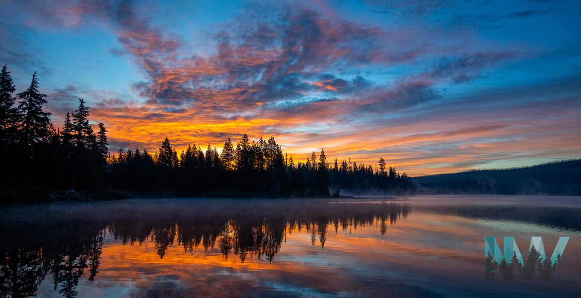 Brilliant September sunrise on Big Lake.