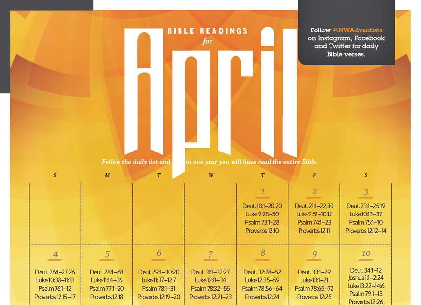 Bible Readings For April 21 Northwest Adventists Bible Readings For April 21 Northwest Adventists