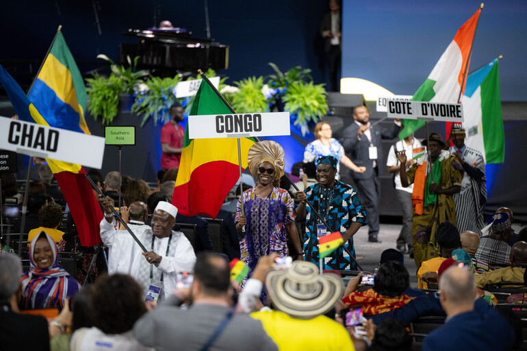Parade of Nations at the Mission on the Move program on Saturday, July 12, 2025. The 62nd General Conference Session of the Seventh-day Adventist Church, America’s Center Convention Complex, St. Louis, Missouri, USA, July 3-12, 2025. Camera date: Saturday, July 12, 2025 17:13.