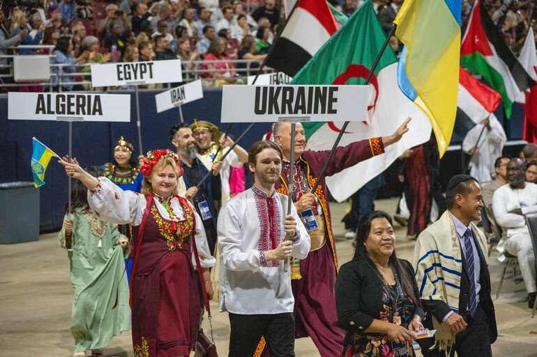 Parade of Nations at the Mission on the Move program on Saturday, July 12, 2025. The 62nd General Conference Session of the Seventh-day Adventist Church, America’s Center Convention Complex, St. Louis, Missouri, USA, July 3-12, 2025. Camera date: Saturday, July 12, 2025 18:51.
