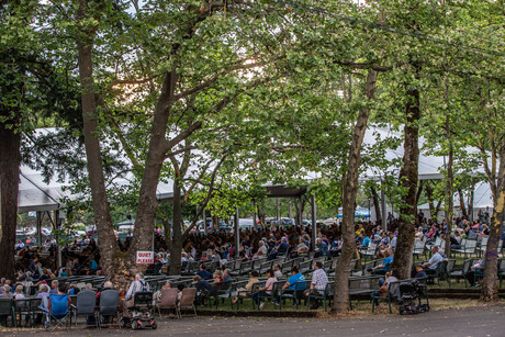 people listening to camp meeting