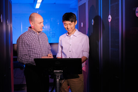 Student with a professor