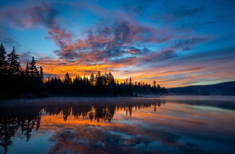 Brilliant September sunrise on Big Lake.