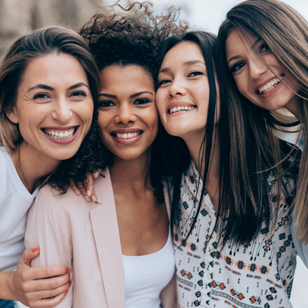 A group of smiling women