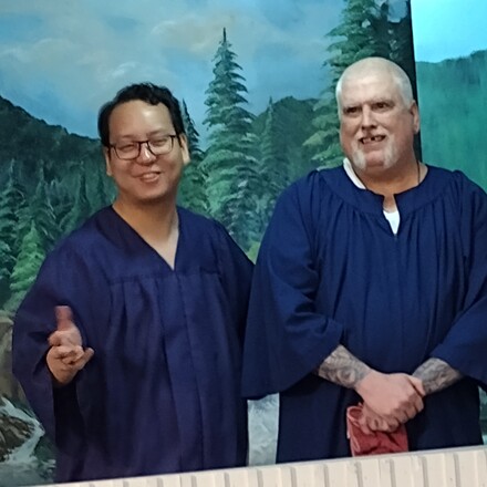 Johnny Jackson is baptized.