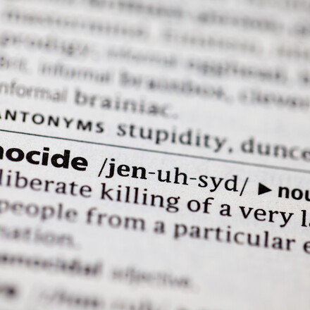 Genocide defined in the dictionary.