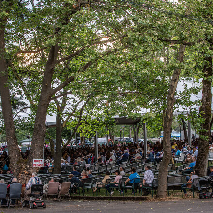 people listening to camp meeting