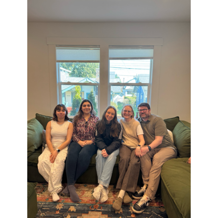 from left Janessa Cueva, Izzy Burger, Zariel Zamudio, Sarah and John Leis