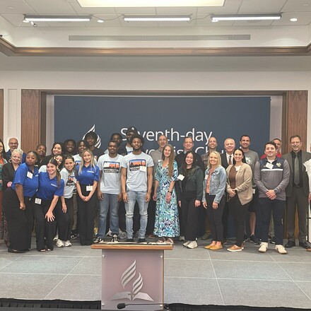 Group photo of in-person attendees of the 2025 AAMP Conference