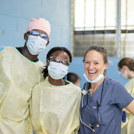 Physicians in an operating room