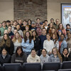 A large group of Young Adults gather for a group photo at the UCC Young Adult Retreat 2024.