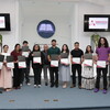 Pastor Florencio Bueno and the 11 young participants in the Voices of Power competition receiving their certificates of participation from Emmanuel Christian University.