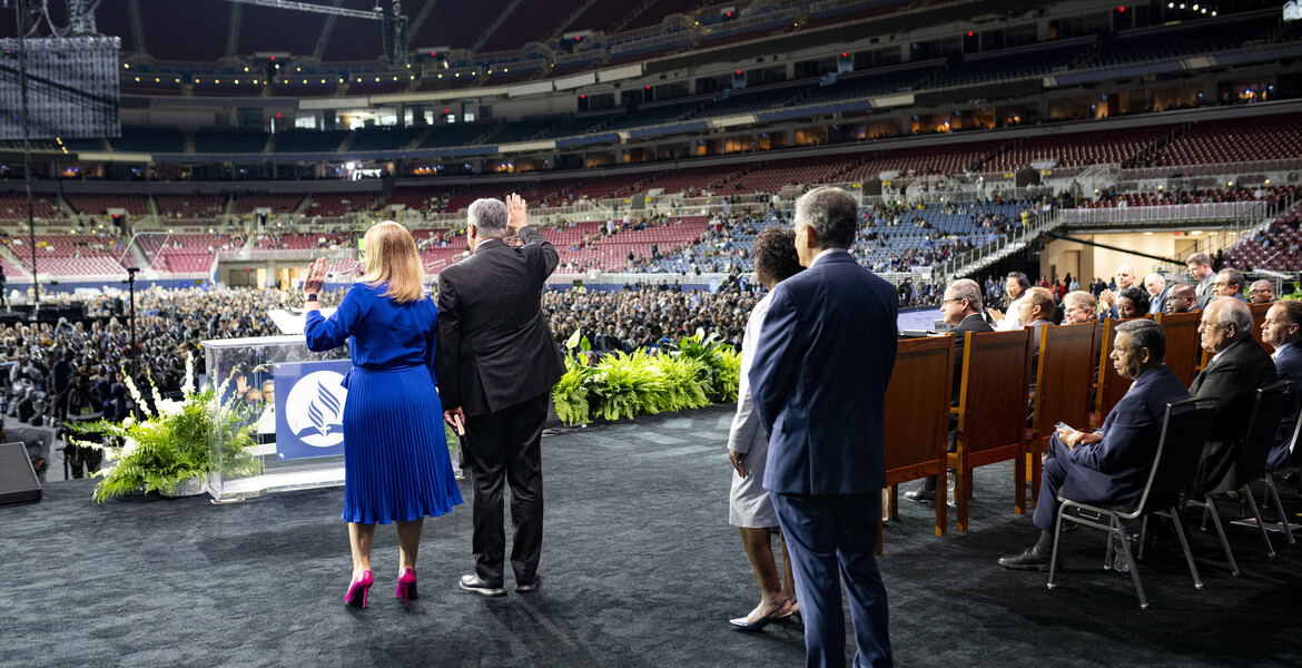 Erton Carlos Köhler, newly elected president, General Conference (GC). The 62nd General Conference Session of the Seventh-day Adventist Church, America’s Center Convention Complex, St. Louis, Missouri, USA, July 3-12, 2025. Camera date: Friday, July 4, 2025 15:54.