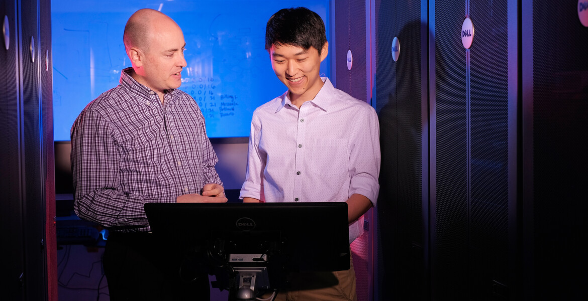 Student with a professor