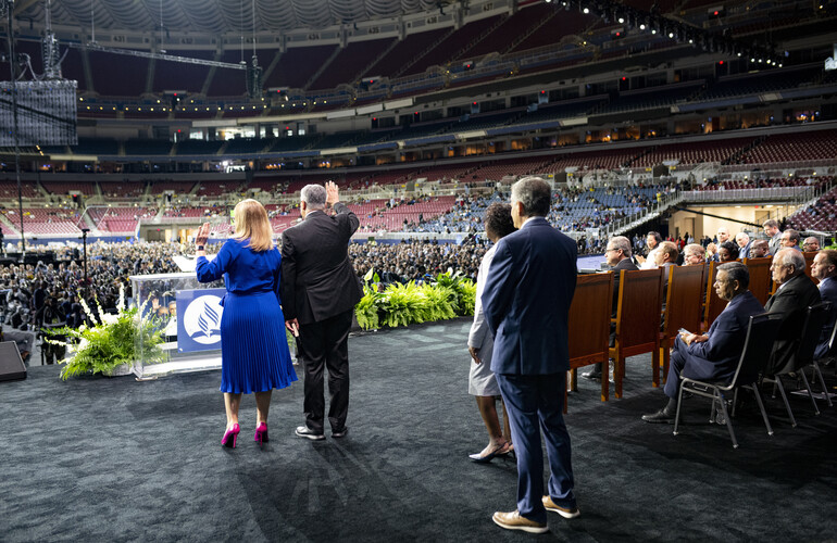 Erton Carlos Köhler, newly elected president, General Conference (GC). The 62nd General Conference Session of the Seventh-day Adventist Church, America’s Center Convention Complex, St. Louis, Missouri, USA, July 3-12, 2025. Camera date: Friday, July 4, 2025 15:54.